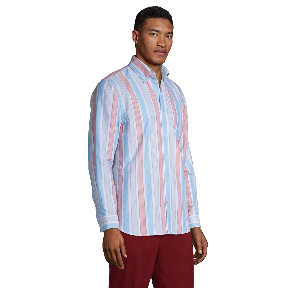 Big & Tall Lands' End Sail Rigger Oxford Button-Down Shirt - Image 5