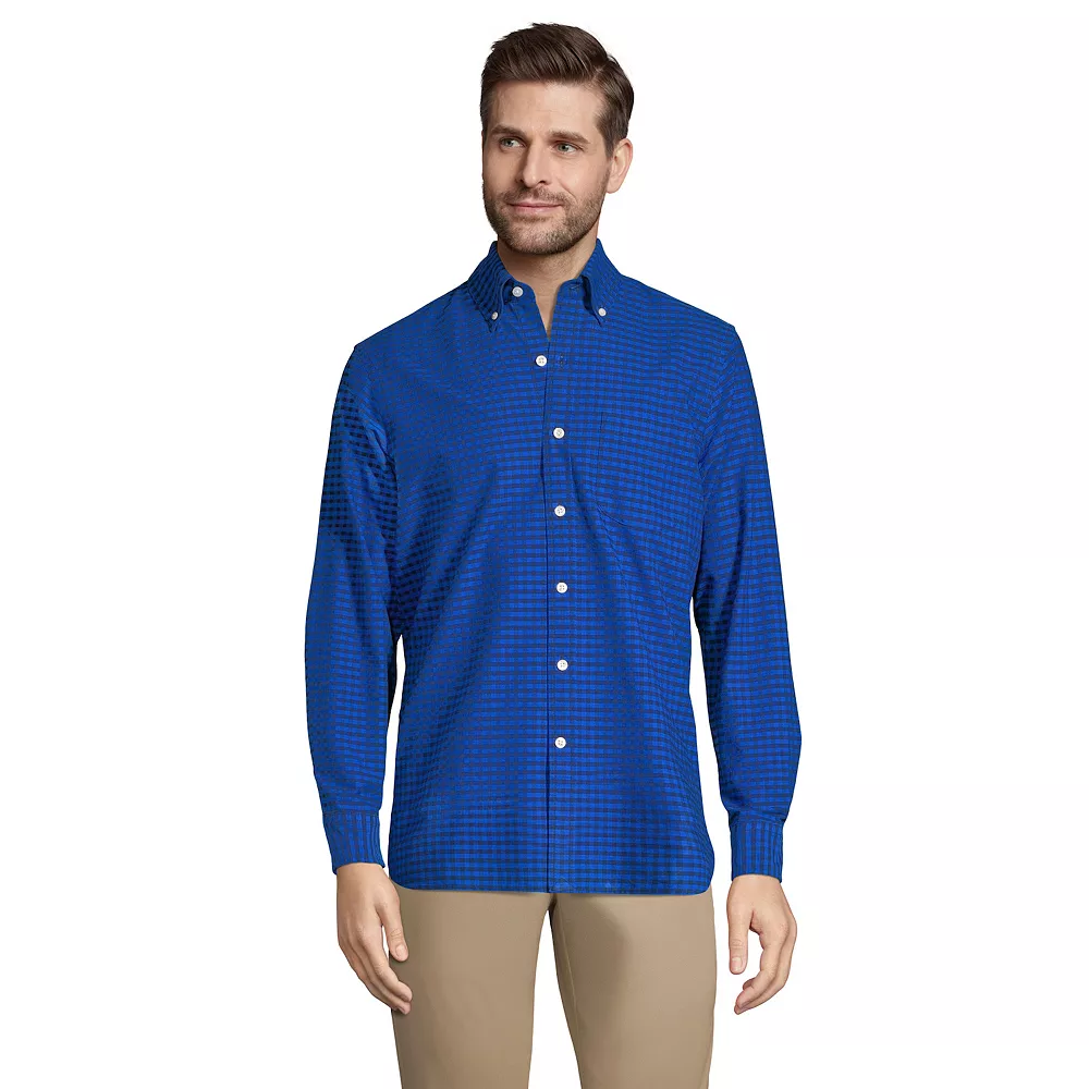 Big & Tall Lands' End Sail Rigger Oxford Button-Down Shirt - Image 4