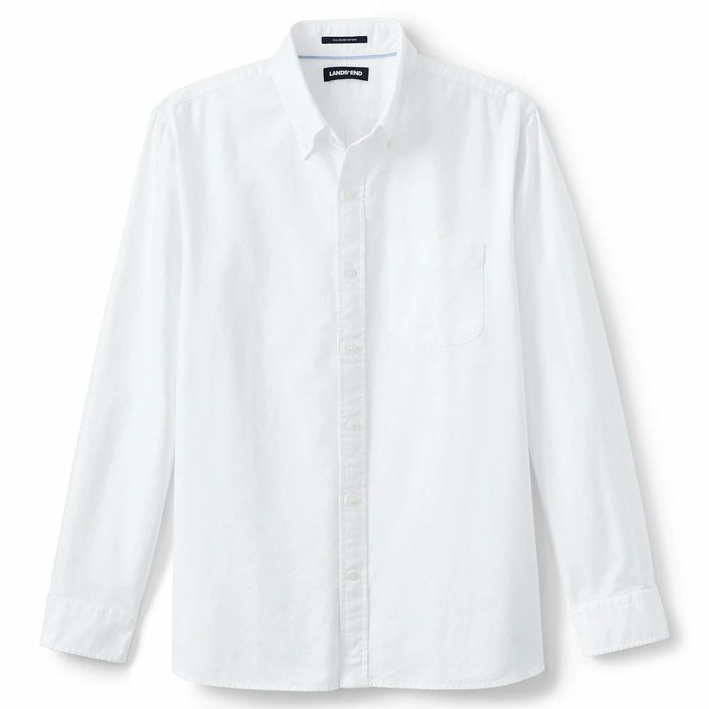 Big & Tall Lands' End Sail Rigger Oxford Button-Down Shirt - Image 2
