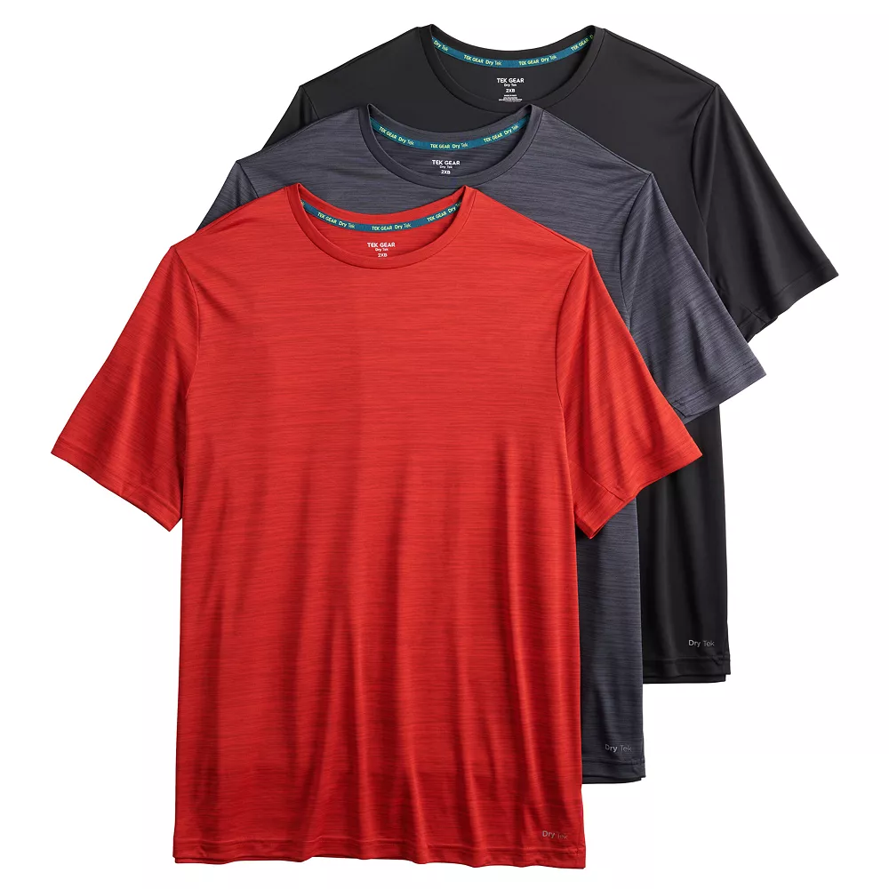 Big & Tall Tek Gear® 3-Pack Dry Tek Tees - Image 2
