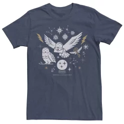 Men's Harry Potter Christmas Winter Owls Tee