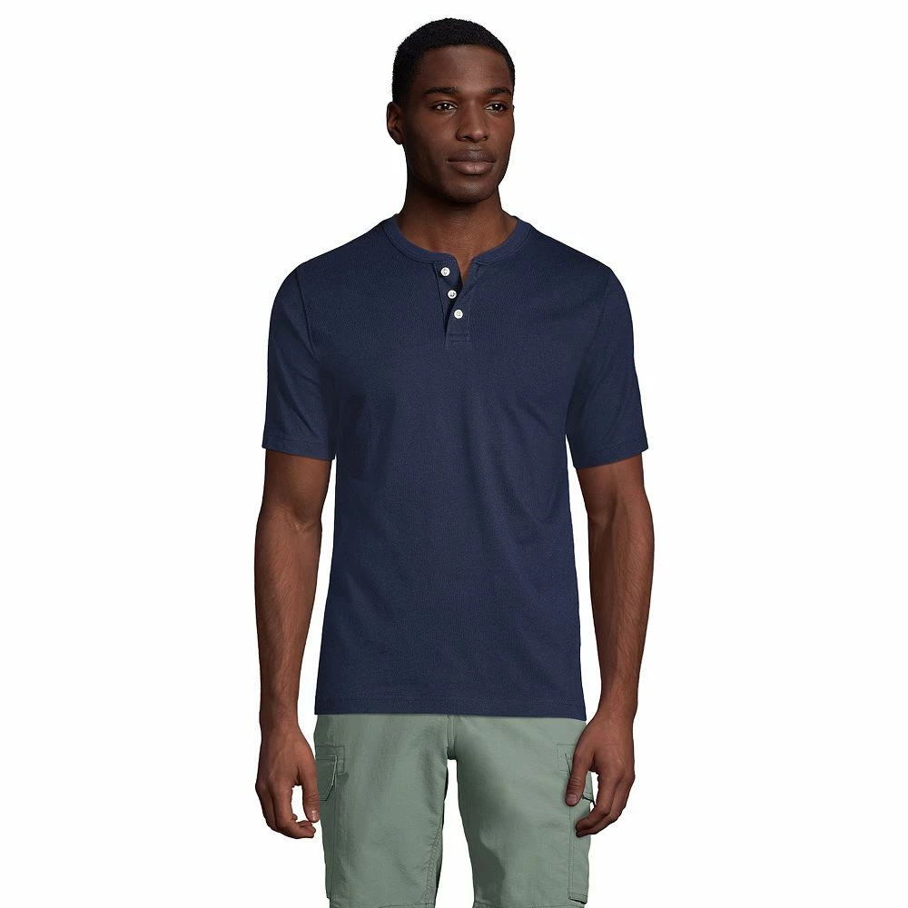 Men's Lands' End Classic-Fit Super-T Henley - Image 2