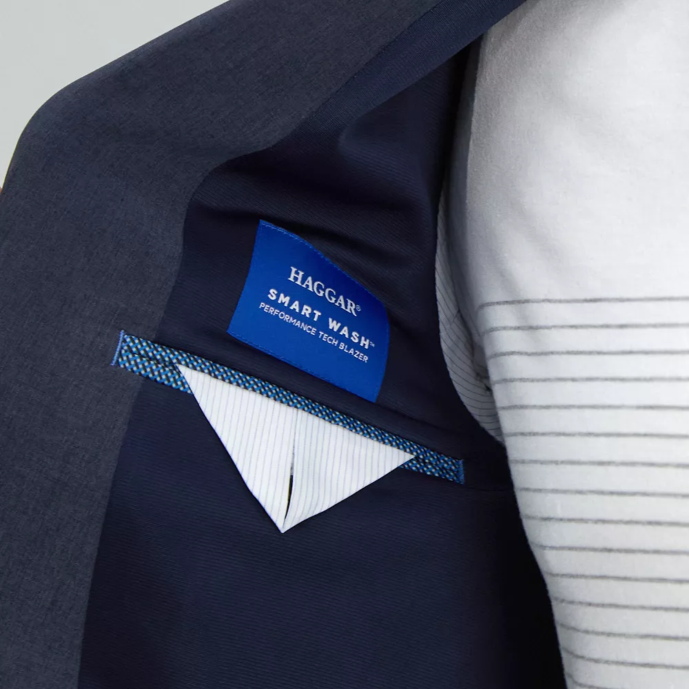 Men's Haggar® Smart Wash™ Tailored-Fit Performance Tech Blazer - Image 5