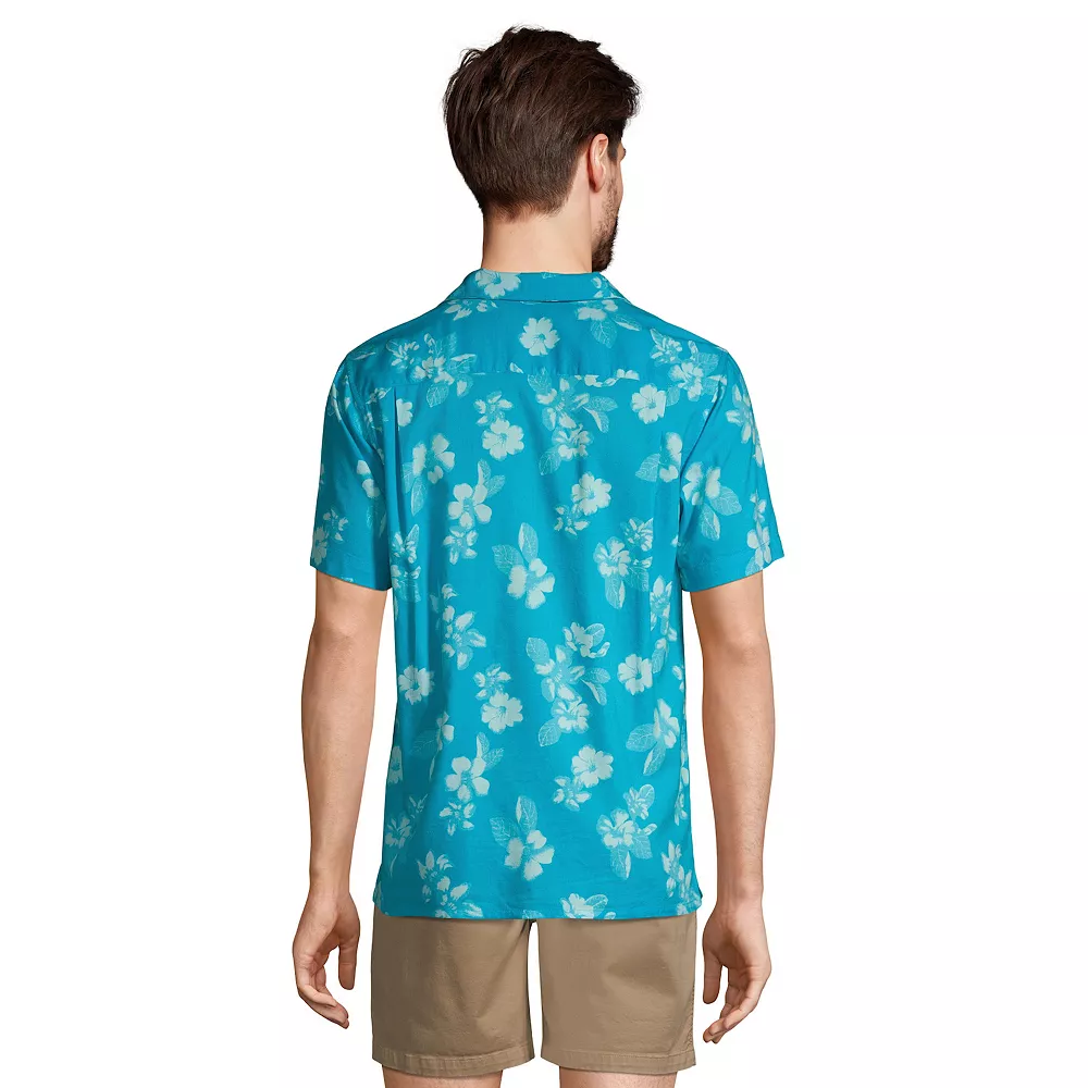 Men's Lands' End Traditional-Fit Hawaiian Button-Down Shirt - Image 2