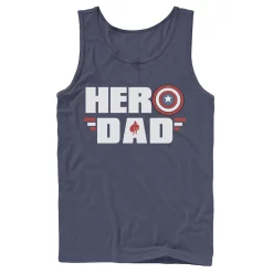 Men's Marvel Father's Day Captain America Shield Hero Dad Logo Tank