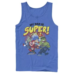 Men's Marvel Father's Day My Dad Is Super Avengers Breakthrough Tank