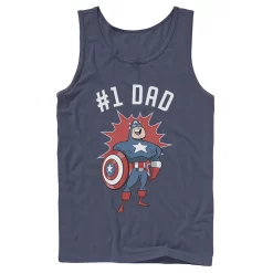 Men's Marvel Father's Day #1 Dad Captain America Portrait Tank