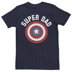 Men's Marvel Father's Day Super Dad Captain America Shield Tee