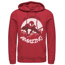 Men's Marvel Father's Day My Dad Is Amazing Spider-Man Action Pose Hoodie