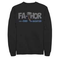 Men's Marvel Fa-Thor Like A Dad Only Mightier Doodle Father's Day Sweatshirt