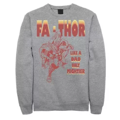 Men's Marvel Fa-Thor Like A Dad Only Mightier Retro Father's Day Sweatshirt