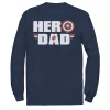 Men's Marvel Father's Day Captain America Shield Hero Dad Logo Tee