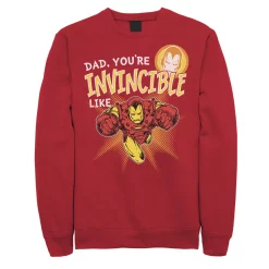 Men's Marvel Iron Man Invincible Dad Father's Day Sweatshirt