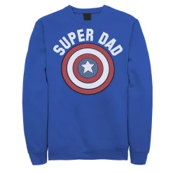 Men's Marvel Father's Day Super Dad Captain America Shield Sweatshirt
