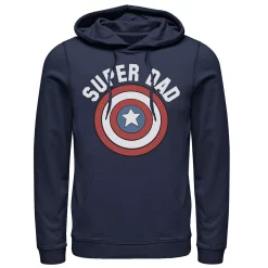 Men's Marvel Father's Day Super Dad Captain America Shield Hoodie