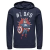 Men's Marvel Father's Day #1 Dad Captain America Portrait Hoodie