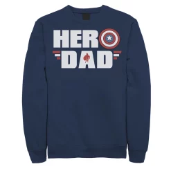 Men's Marvel Father's Day Captain America Shield Hero Dad Logo Sweatshirt