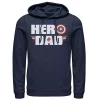 Men's Marvel Father's Day Captain America Shield Hero Dad Logo Hoodie
