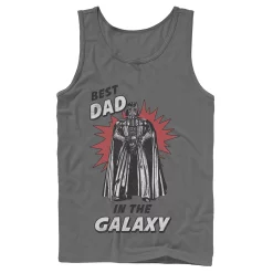 Men's Star Wars Father's Day Best Dad In The Galaxy Vintage Vader Tank
