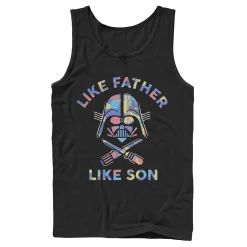 Men's Star Wars Darth Vader Like Father Like Son Paint Splatter Tank