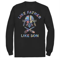 Men's Star Wars Darth Vader Like Father Like Son Paint Splatter Tee