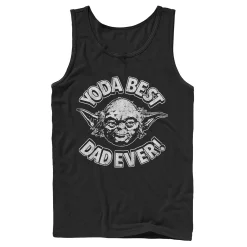 Men's Star Wars Father's Day Yoda Best Dad Ever Head Shot Stamp Tank