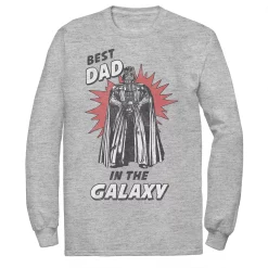 Men's Star Wars Father's Day Best Dad In The Galaxy Vintage Vader Tee