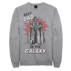 Men's Star Wars Father's Day Best Dad In The Galaxy Vintage Vader Sweatshirt