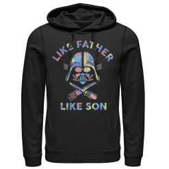 Men's Star Wars Darth Vader Like Father Like Son Paint Splatter Hoodie