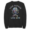 Men's Star Wars Darth Vader Like Father Like Son Paint Splatter Sweatshirt