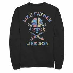 Men's Star Wars Darth Vader Like Father Like Son Paint Splatter Sweatshirt