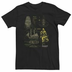 Big & Tall Assassin's Creed Black Flag Jackdaw Schematic Tee