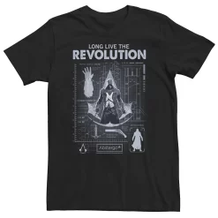 Big & Tall Assassin's Creed Long Live The Revolution Schematics Tee