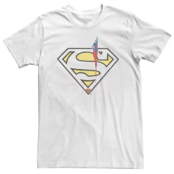 Big & Tall DC FanDome Superman In Flight Logo Outline Tee