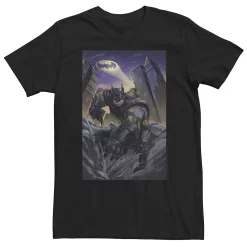 Big & Tall DC FanDome Batman Landing Illustrated Poster Tee