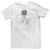 Big & Tall Line Rose Hands Floral Line Art Tee
