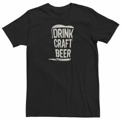 Big & Tall Drink Craft Beer Text Tee