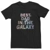 Big & Tall Father's Day Best Dad In The Galaxy Rainbow Tee