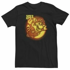 Big & Tall Super Mario Flying Mario Glowing Pumpkin Halloween Tee