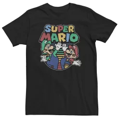 Big & Tall Nintendo Super Mario Mario And Luigi High Five Tee