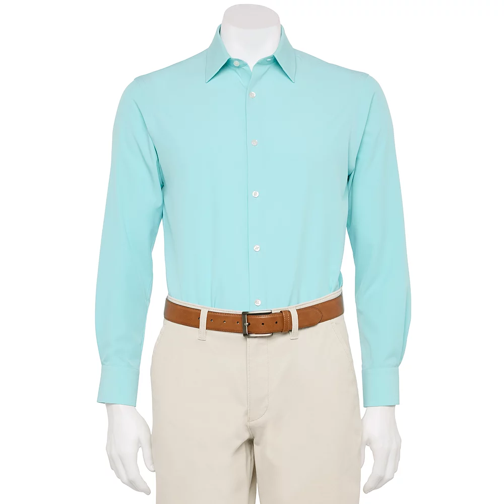 Men's Haggar® Slim-Fit Smart Wash™ Spread-Collar Dress Shirt