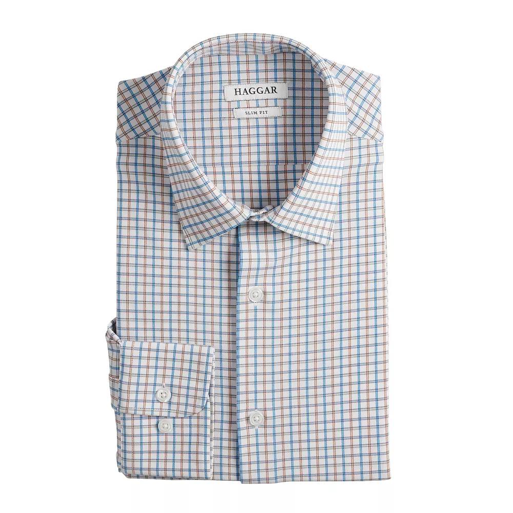 Men's Haggar® Slim-Fit Smart Wash™ Spread-Collar Dress Shirt - Image 6