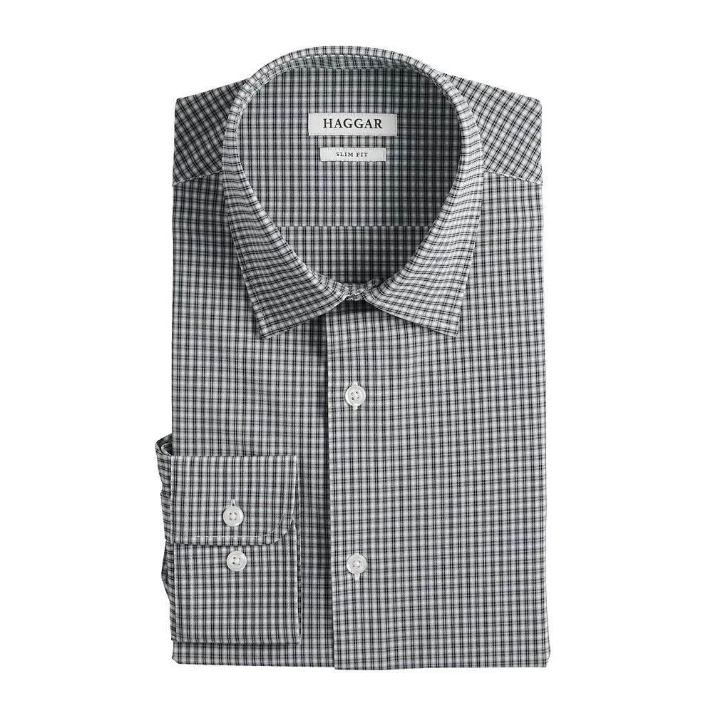Men's Haggar® Slim-Fit Smart Wash™ Spread-Collar Dress Shirt - Image 2