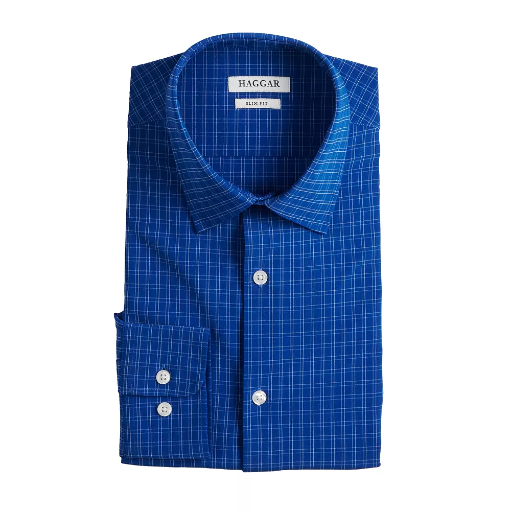 Men's Haggar® Slim-Fit Smart Wash™ Spread-Collar Dress Shirt - Image 4