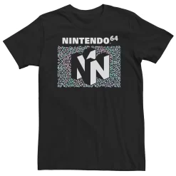 Big & Tall Nintendo Classic N64 Rainbow Cheetah Print Logo Tee