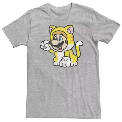 Big & Tall Super Mario 3D Bowser's Fury Mario Cat Portrait Tee