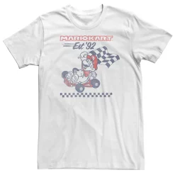 Big & Tall Mario Kart Est. '92 Flag Tee