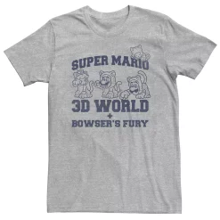 Big & Tall Super Mario 3D Bowser's Fury Character Line Art Tee
