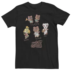 Big & Tall Animal Crossing New Horizons Group Shot Names Tee