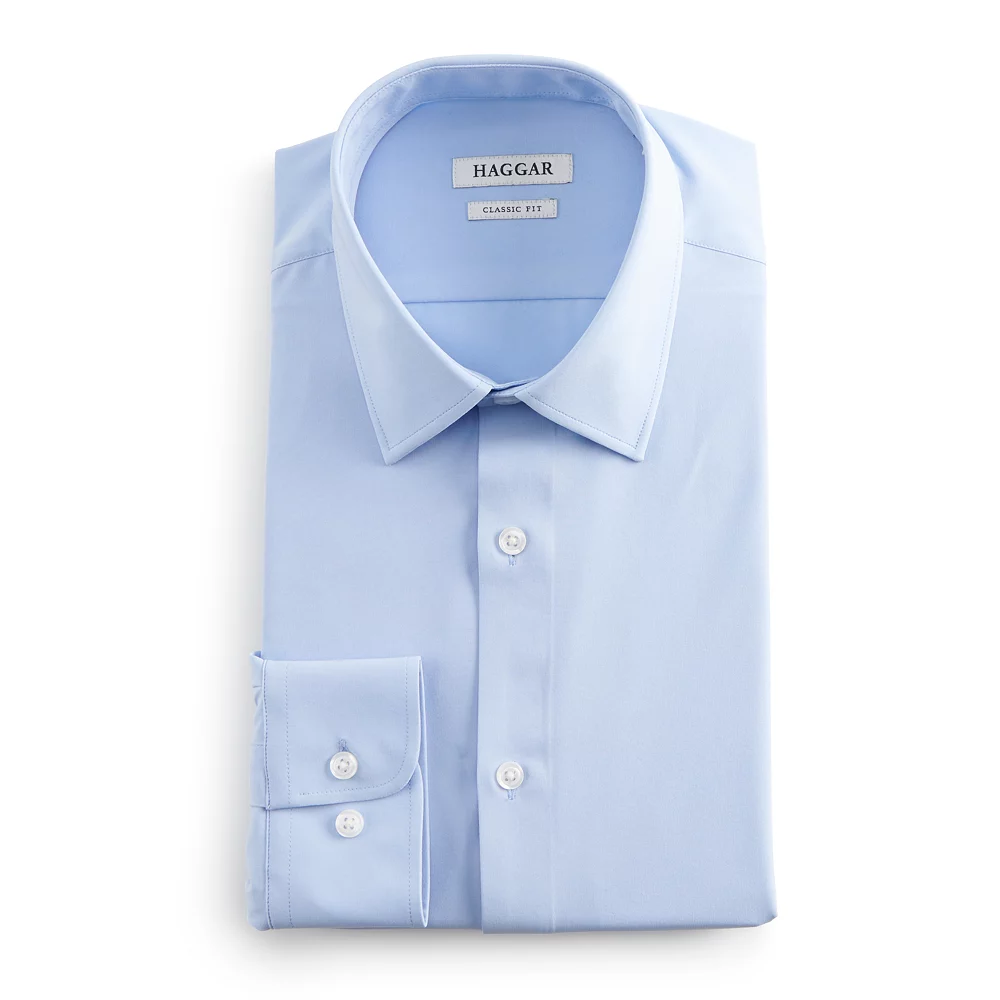 Men's Haggar® Classic-Fit Smart Wash™ Spread-Collar Dress Shirt - Image 2